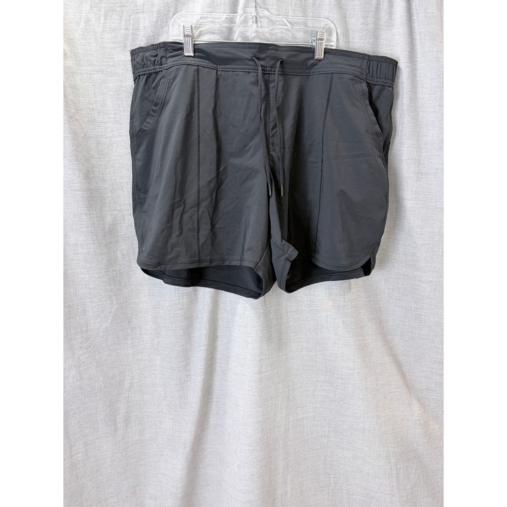 Lands End Womens‎ 18W Black Swim Board Shorts Drawstring Pockets